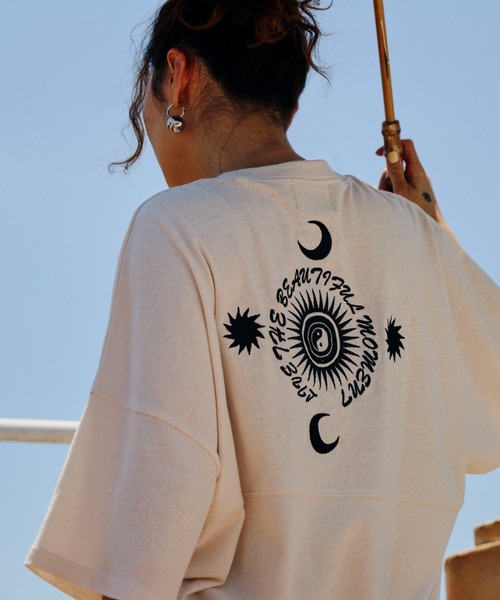 カットソー HLAADAforROSEBUD/EMBROIDERY FOOT BALL TEE ROSE BUD｜HLAADAforROSEBUD/EMBROIDERY FOOT BALL TEE