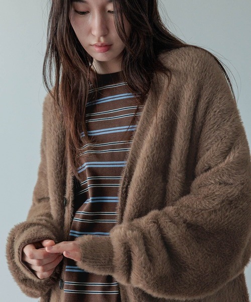 セール】【LFM(U)】シャギーヤーンカーディガン 571346（カーディガン