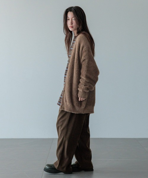 LOWRYS FARM（ローリーズファーム）の「【LFM(U)】シャギーヤーンカーディガン　 571346（カーディガン/ボレロ・メンズ・ブルー/チャコールグレー/グレー/ブラウン/イエロー/ピンク・FREE）」の15枚目の写真