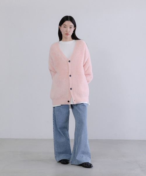 LOWRYS FARM（ローリーズファーム）の「【LFM(U)】シャギーヤーンカーディガン　 571346（カーディガン/ボレロ・メンズ・ブルー/チャコールグレー/グレー/ブラウン/イエロー/ピンク・FREE）」の12枚目の写真