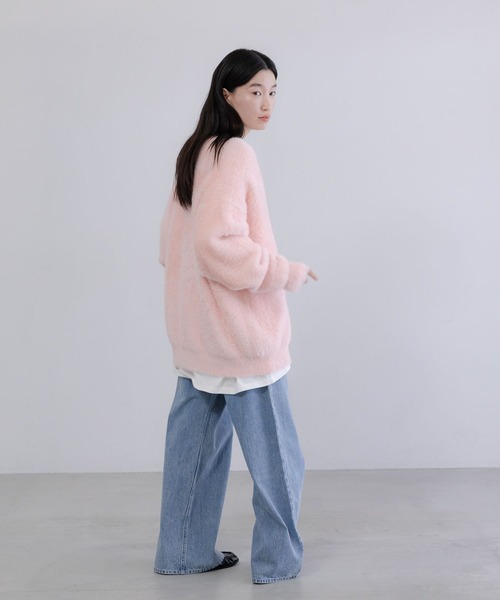 LOWRYS FARM（ローリーズファーム）の「【LFM(U)】シャギーヤーンカーディガン　 571346（カーディガン/ボレロ・メンズ・ブルー/チャコールグレー/グレー/ブラウン/イエロー/ピンク・FREE）」の11枚目の写真