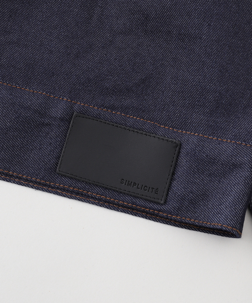 B.C STOCK（ベーセーストック）の「8.5oz テンセルデニム BRIGHT スタンドカラージャケット（デニムジャケット・メンズ・ブラック/ネイビー・MEDIUM/LARGE）」の16枚目の写真