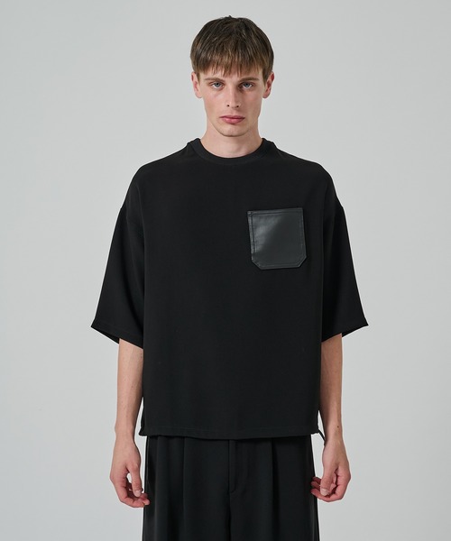STUDIOUS(ステュディオス)の「【STUDIOUS】SUMMER ESSENTIAL DRAWCORD TEE(Tシャツ/カットソー・メンズ・ブラック・1/2)」の5枚目の写真