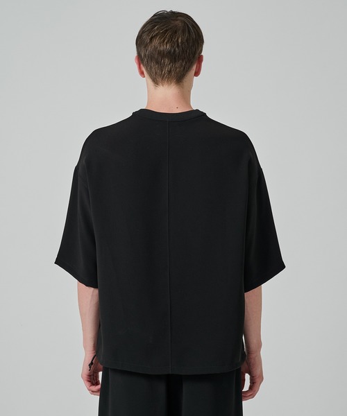 STUDIOUS(ステュディオス)の「【STUDIOUS】SUMMER ESSENTIAL DRAWCORD TEE(Tシャツ/カットソー・メンズ・ブラック・1/2)」の7枚目の写真