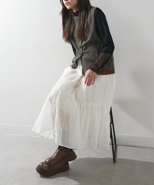 SETUP7（セットアップセブン）の「【SETUP7】厚底バックオープンサボ  クロックサンダル　ボリュームソール　KNF-TP（サンダル・レディース・ブラウン/ブラック・38/37/36）」の15枚目の写真