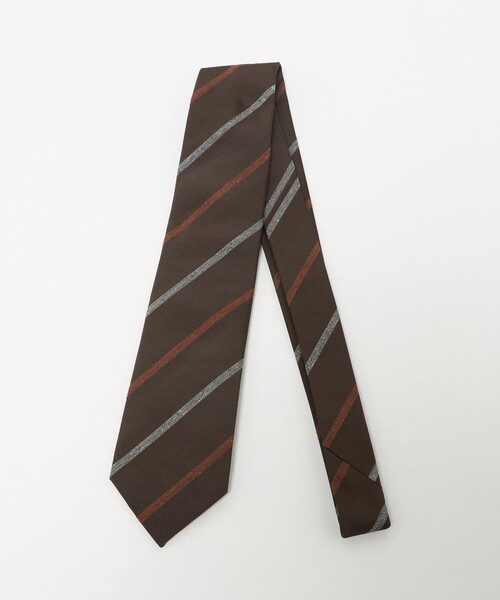 UNITED ARROWS（ユナイテッドアローズ）の「２トーン レジメンタル ネクタイ（ネクタイ・メンズ・ダークブラウン/ネイビー/ダークグレー・FREE）」の2枚目の写真