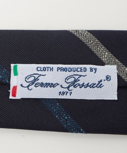 UNITED ARROWS（ユナイテッドアローズ）の「２トーン レジメンタル ネクタイ（ネクタイ・メンズ・ダークブラウン/ネイビー/ダークグレー・FREE）」の4枚目の写真