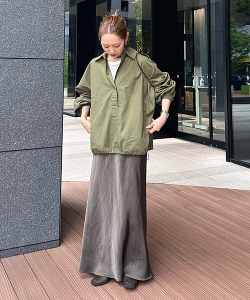 CIAOPANIC TYPY(チャオパニックティピー)の「【シーズンレスで活躍】リップストップオーバーサイズアノラック(ブルゾン・レディース・ブラック/カーキ/アイボリー・ONE SIZE)」の15枚目の写真