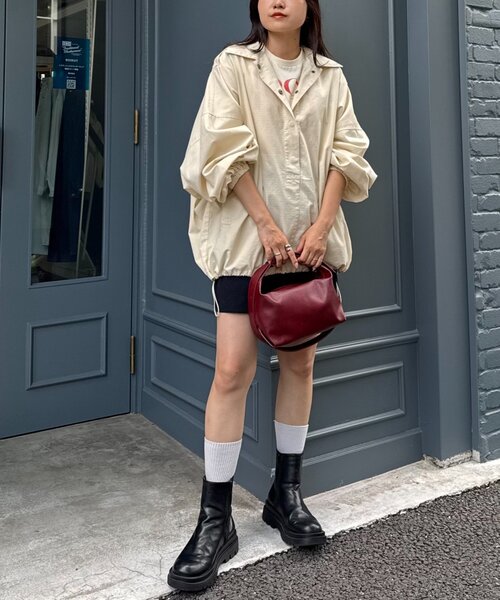 CIAOPANIC TYPY(チャオパニックティピー)の「【シーズンレスで活躍】リップストップオーバーサイズアノラック(ブルゾン・レディース・ブラック/カーキ/アイボリー・ONE SIZE)」の22枚目の写真