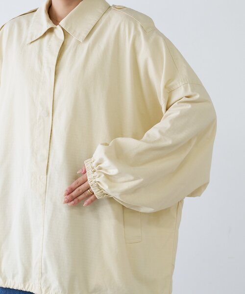 CIAOPANIC TYPY(チャオパニックティピー)の「【シーズンレスで活躍】リップストップオーバーサイズアノラック(ブルゾン・レディース・ブラック/カーキ/アイボリー・ONE SIZE)」の4枚目の写真