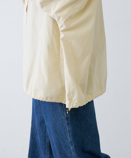 CIAOPANIC TYPY(チャオパニックティピー)の「【シーズンレスで活躍】リップストップオーバーサイズアノラック(ブルゾン・レディース・ブラック/カーキ/アイボリー・ONE SIZE)」の6枚目の写真