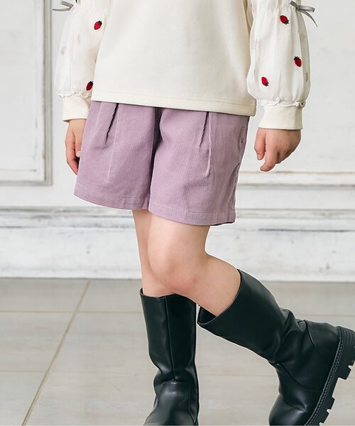 apres les cours（アプレレクール）の「【WEB限定/ジュニア対応】まいにちショートパンツ（その他パンツ・キッズ・ラベンダー/ベージュ/ブラック/ワインレッド/ピンク/ネイビー/その他3・100/120/110/140/130/90/80）」の5枚目の写真