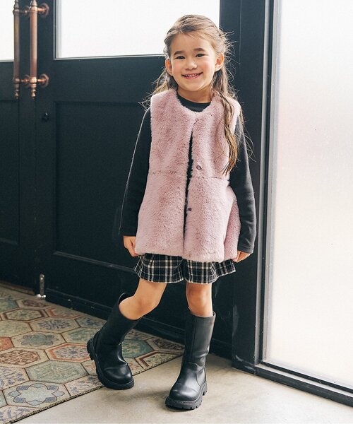 apres les cours（アプレレクール）の「【WEB限定/ジュニア対応】まいにちショートパンツ（その他パンツ・キッズ・ラベンダー/ベージュ/ブラック/ワインレッド/ピンク/ネイビー/その他3・100/120/110/140/130/90/80）」の12枚目の写真