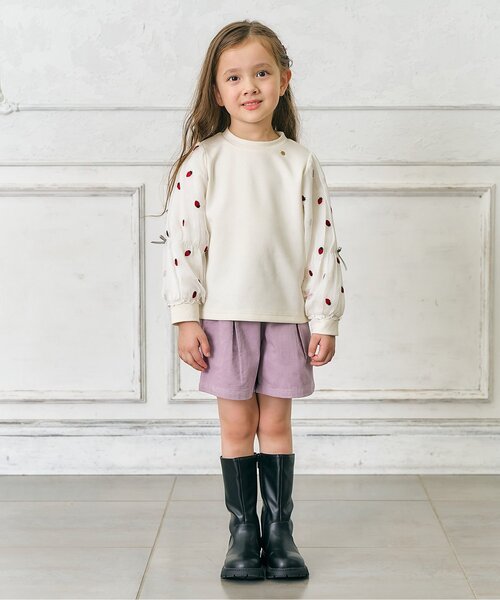 apres les cours（アプレレクール）の「【WEB限定/ジュニア対応】まいにちショートパンツ（その他パンツ・キッズ・ラベンダー/ベージュ/ブラック/ワインレッド/ピンク/ネイビー/その他3・100/120/110/140/130/90/80）」の16枚目の写真