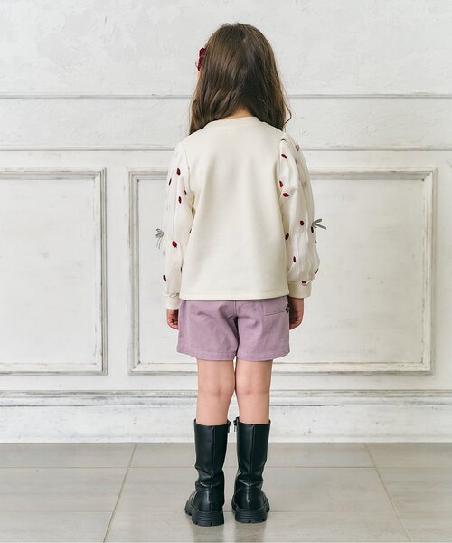 apres les cours（アプレレクール）の「【WEB限定/ジュニア対応】まいにちショートパンツ（その他パンツ・キッズ・ラベンダー/ベージュ/ブラック/ワインレッド/ピンク/ネイビー/その他3・100/120/110/140/130/90/80）」の17枚目の写真