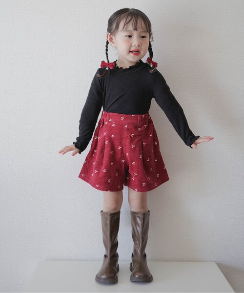 apres les cours（アプレレクール）の「【WEB限定/ジュニア対応】まいにちショートパンツ（その他パンツ・キッズ・ラベンダー/ベージュ/ブラック/ワインレッド/ピンク/ネイビー/その他3・100/120/110/140/130/90/80）」の20枚目の写真