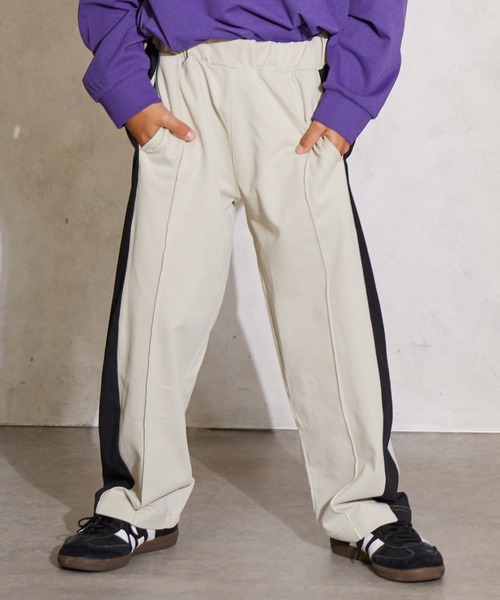 PAIRMANON STREET（ペアマノンストリート）の「マルチファンクション 吸水速乾 ストレート 切り替え パンツ【PAIRMANON STREET】（その他パンツ・キッズ・ブラック/イエロー系その他/ブラウン系その他/ブルー系その他2/オフホワイト/ブルー/ブルー系その他/パープル/グリーン系その他/レッド/ベージュ系その他/ベージュ系その他2・100/110/120/130/140/150/160）」の2枚目の写真