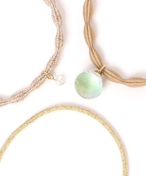 studio CLIP（スタディオクリップ）の「パーツ付き 3SETゴム（ヘアゴム・レディース・ブラウン/その他1/その他2・FREE）」の6枚目の写真