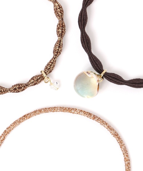 studio CLIP（スタディオクリップ）の「パーツ付き 3SETゴム（ヘアゴム・レディース・ブラウン/その他1/その他2・FREE）」の8枚目の写真