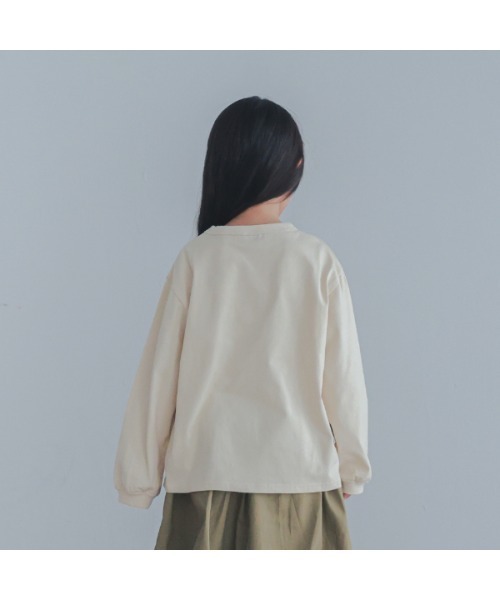 ZERO standerd（ゼロスタンダード）の「ゼロスタンダード FABRIC　ロングＴシャツ（Tシャツ/カットソー・キッズ・サンドベージュ/ベージュ/チャコールグレー・110cm/120cm/130cm/140cm/150cm/160cm/100cm）」の10枚目の写真
