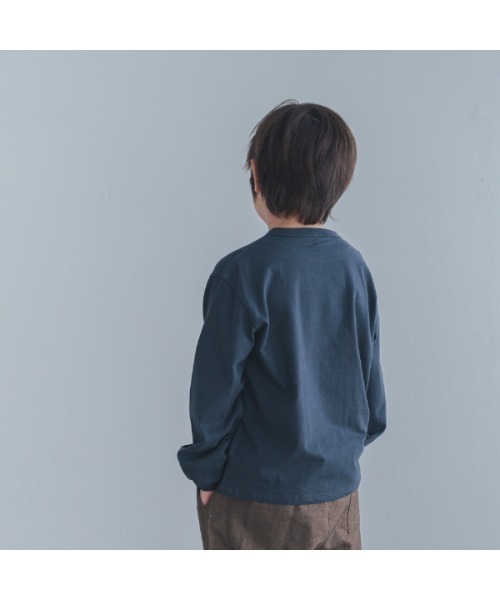 ZERO standerd（ゼロスタンダード）の「ゼロスタンダード FABRIC　ロングＴシャツ（Tシャツ/カットソー・キッズ・サンドベージュ/ベージュ/チャコールグレー・110cm/120cm/130cm/140cm/150cm/160cm/100cm）」の4枚目の写真