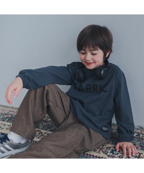 ZERO standerd（ゼロスタンダード）の「ゼロスタンダード FABRIC　ロングＴシャツ（Tシャツ/カットソー・キッズ・サンドベージュ/ベージュ/チャコールグレー・110cm/120cm/130cm/140cm/150cm/160cm/100cm）」の6枚目の写真