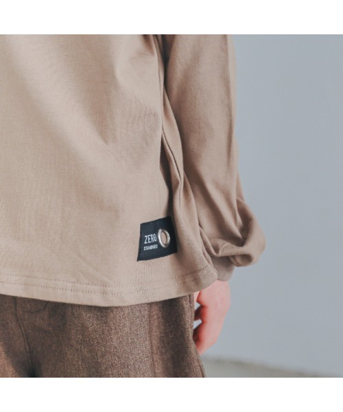 ZERO standerd（ゼロスタンダード）の「ゼロスタンダード FABRIC　ロングＴシャツ（Tシャツ/カットソー・キッズ・サンドベージュ/ベージュ/チャコールグレー・110cm/120cm/130cm/140cm/150cm/160cm/100cm）」の9枚目の写真