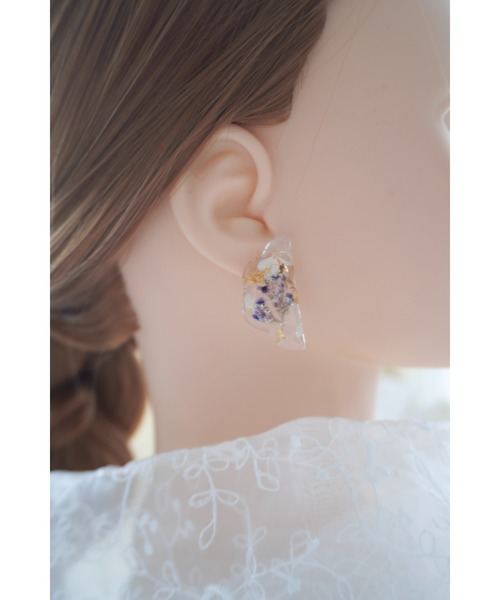 tone（トーン）の「【ime】ｸﾘｱﾌﾗﾜｰﾋﾟｱｽ(MA)（ピアス（両耳用）・レディース・ブルー/ピンク/イエロー・FREE）」の4枚目の写真