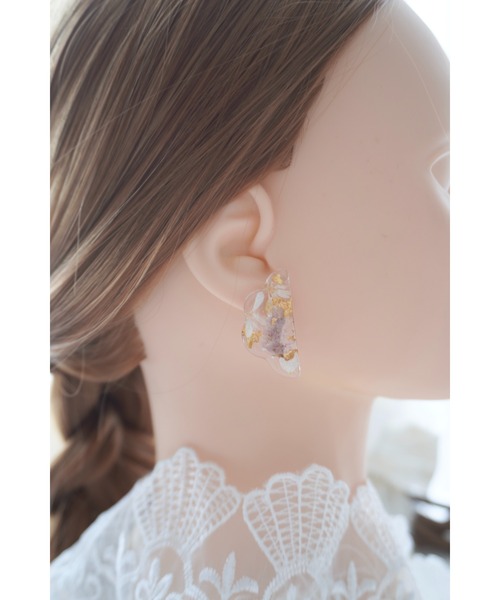 tone（トーン）の「【ime】ｸﾘｱﾌﾗﾜｰﾋﾟｱｽ(MA)（ピアス（両耳用）・レディース・ブルー/ピンク/イエロー・FREE）」の9枚目の写真