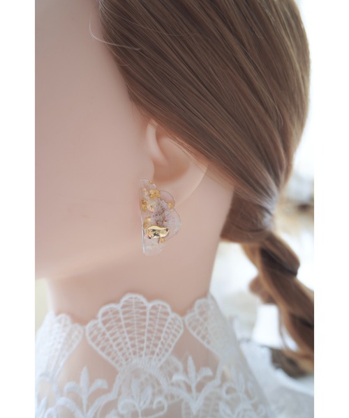 tone（トーン）の「【ime】ｸﾘｱﾌﾗﾜｰﾋﾟｱｽ(MA)（ピアス（両耳用）・レディース・ブルー/ピンク/イエロー・FREE）」の13枚目の写真