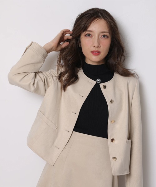 スエードノーカラージャケット（その他アウター）｜Apuweiser-riche