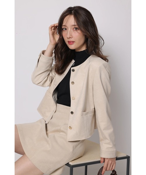 Apuweiser-riche（アプワイザーリッシェ）の「スエードノーカラージャケット（その他アウター・レディース・ベージュ系その他・2/1）」の11枚目の写真