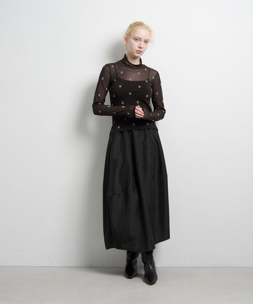 LANVIN en Bleu(ランバンオンブルー)の「ART DECO 100th Anniversaryフロッキープリントチュールカットソー(Tシャツ/カットソー・レディース・ブラウン・38)」の8枚目の写真