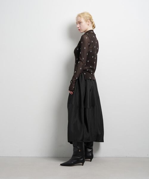 LANVIN en Bleu(ランバンオンブルー)の「ART DECO 100th Anniversaryフロッキープリントチュールカットソー(Tシャツ/カットソー・レディース・ブラウン・38)」の6枚目の写真