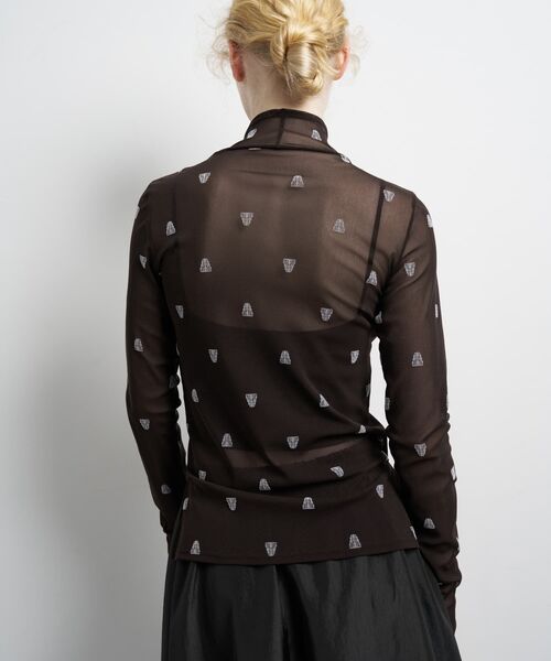 LANVIN en Bleu(ランバンオンブルー)の「ART DECO 100th Anniversaryフロッキープリントチュールカットソー(Tシャツ/カットソー・レディース・ブラウン・38)」の9枚目の写真