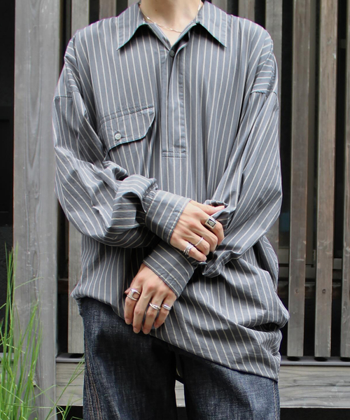 Marvine Pontiak Shirt Makers 長袖シャツ W Pocket P/O SH | Marvine Pontiak Shirt Makers(マービン