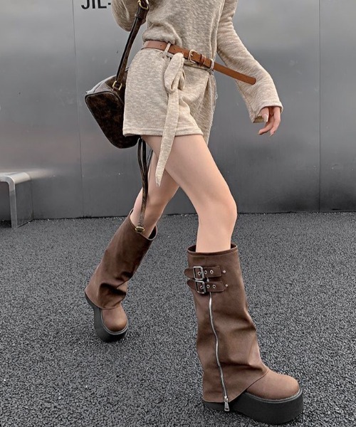 【io comme io】センソユニコ　イオコムイオ　本革クロスベルトブーツ センソユニコ ブーツのおすすめ人気商品一覧 通販 - Yahoo