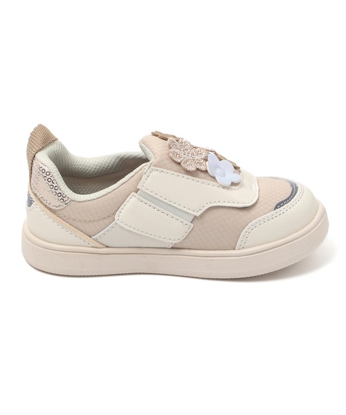 IFME（イフミー）の「KIDS｜ifme CALIN フラワーブーケスニーカー[リンクコーデ]（スニーカー・キッズ・ベージュ/パープル/グレー・15.0cm/15.5cm/16.0cm/16.5cm/17.0cm/17.5cm/18.0cm/18.5cm/19.0cm/19.5cm/20.0cm/20.5cm/21.0cm）」の7枚目の写真