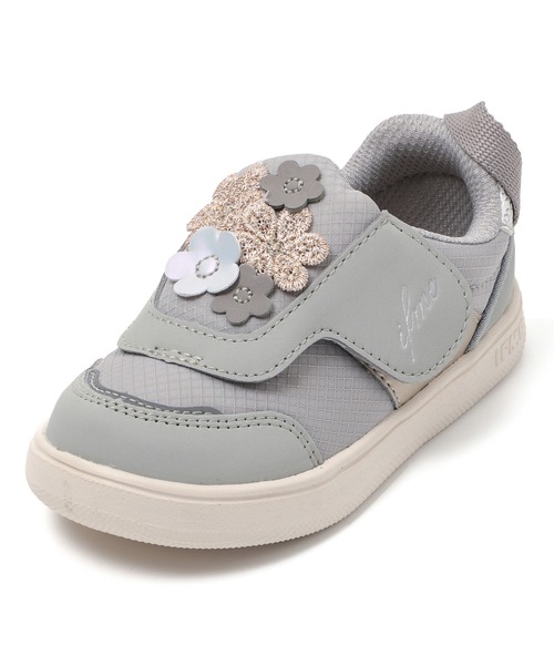 IFME（イフミー）の「KIDS｜ifme CALIN フラワーブーケスニーカー[リンクコーデ]（スニーカー・キッズ・ベージュ/パープル/グレー・15.0cm/15.5cm/16.0cm/16.5cm/17.0cm/17.5cm/18.0cm/18.5cm/19.0cm/19.5cm/20.0cm/20.5cm/21.0cm）」の12枚目の写真