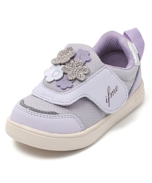 IFME（イフミー）の「KIDS｜ifme CALIN フラワーブーケスニーカー[リンクコーデ]（スニーカー・キッズ・ベージュ/パープル/グレー・15.0cm/15.5cm/16.0cm/16.5cm/17.0cm/17.5cm/18.0cm/18.5cm/19.0cm/19.5cm/20.0cm/20.5cm/21.0cm）」の19枚目の写真
