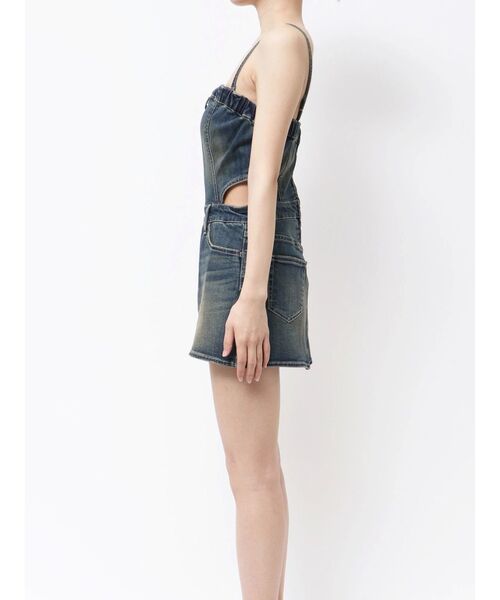 GYDA（ジェイダ）の「GD MOLD SIDE OPENスカートライクデニムワンピース（ワンピース・レディース・ライトブルー/インディゴブルー・SMALL/MEDIUM）」の13枚目の写真