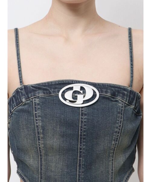 GYDA（ジェイダ）の「GD MOLD SIDE OPENスカートライクデニムワンピース（ワンピース・レディース・ライトブルー/インディゴブルー・SMALL/MEDIUM）」の15枚目の写真