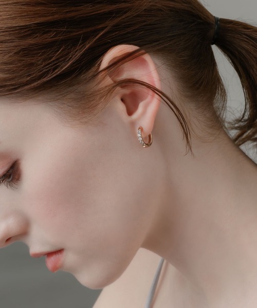 muku(ムク)の「PIERCE/ZIRCONIA LINE(ピアス(両耳用)・レディース・シルバー/ゴールド/シャンパン・FREE)」の20枚目の写真