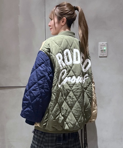 キルティングフードブルゾン（ブルゾン）｜RODEO CROWNS WIDE BOWL