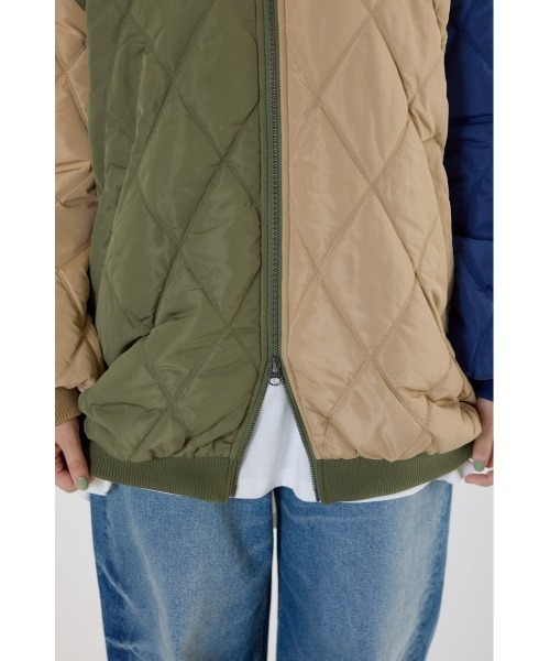 RODEO CROWNS WIDE BOWL（ロデオクラウンズワイドボウル）の「キルティングフードブルゾン（ブルゾン・レディース・ブラック/ベージュ/オフホワイト/マルチ・FREE）」の7枚目の写真