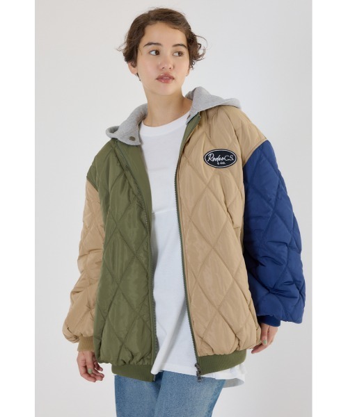 キルティングフードブルゾン（ブルゾン）｜RODEO CROWNS WIDE BOWL