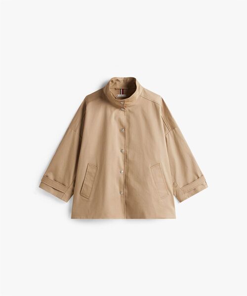 TOMMY HILFIGER(トミーヒルフィガー)の「コットンブレンドリラックスジャケット(ブルゾン・レディース・ベージュ・S-M/S/XS)」の6枚目の写真