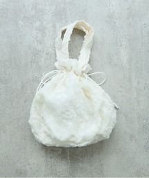 bulle de savon | 踊るはなジャカード 巾着バッグ(ハンドバッグ)