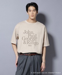 NANO universe【新品】Tシャツ 半袖 ベージュ S ナノ・ユニバース NANO universe フレームアートワイドTシャツ 半袖