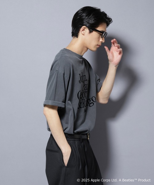 NANO universe(ナノユニバース)の「別注GOOD ROCK SPEED BEATLES フロッキープリントTシャツ(Tシャツ/カットソー・メンズ・ベージュ/チャコール・M/L)」の11枚目の写真
